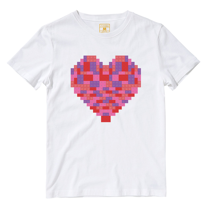 Cotton Shirt: Toy Brick Heart