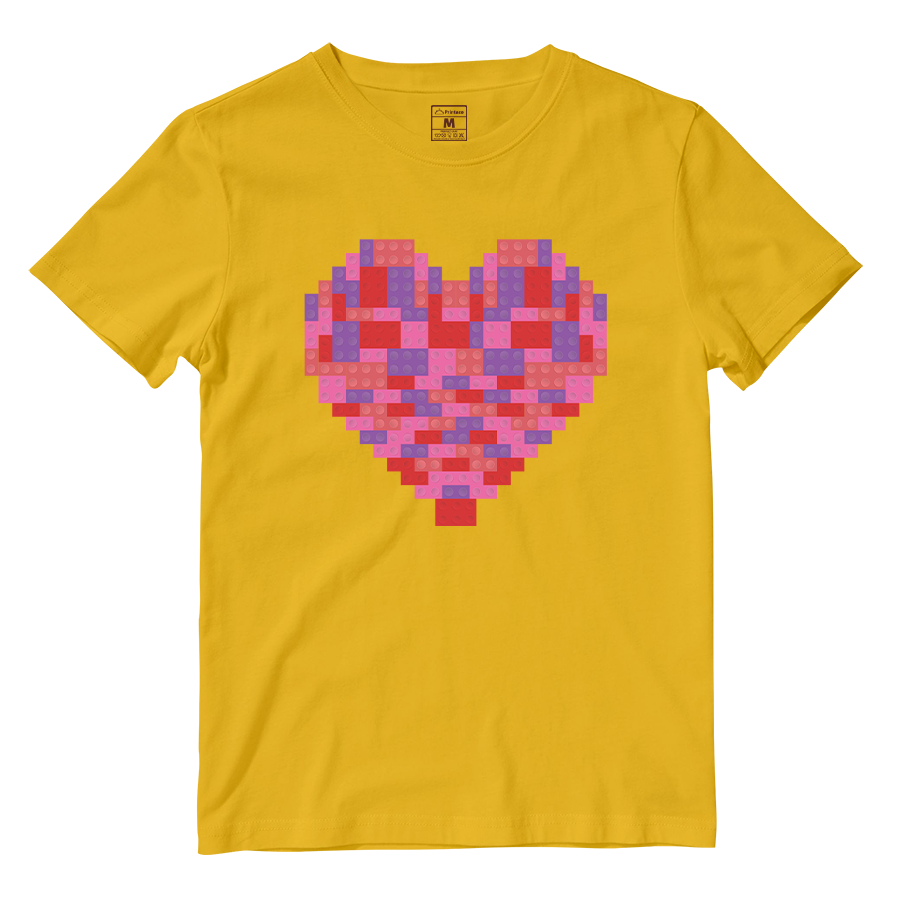 Cotton Shirt: Toy Brick Heart