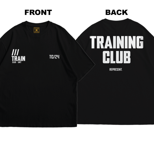 Premium Oversized Cotton Shirt: Training Club (Front and Back)