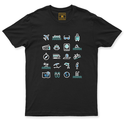 Drifit Shirt: Travel Icons
