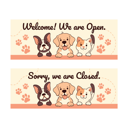 Door Sign: Three Pets