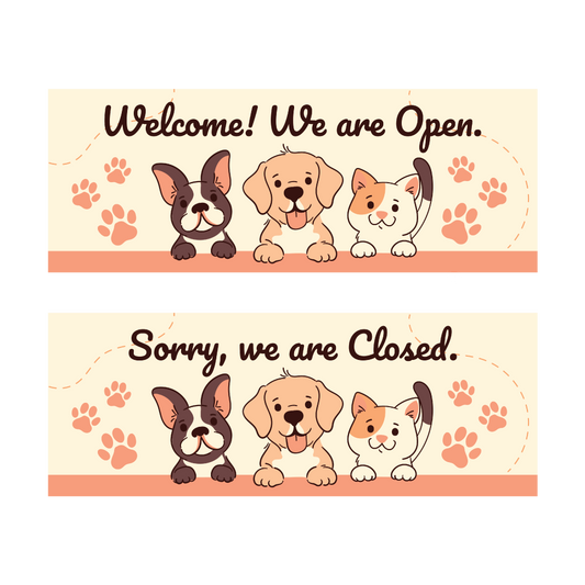 Door Sign: Three Pets