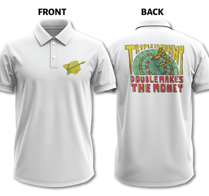 Drifit Polo Shirt: Triple Funny (Front & Back)