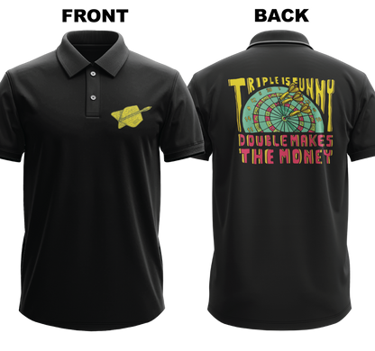 Drifit Polo Shirt: Triple Funny (Front & Back)