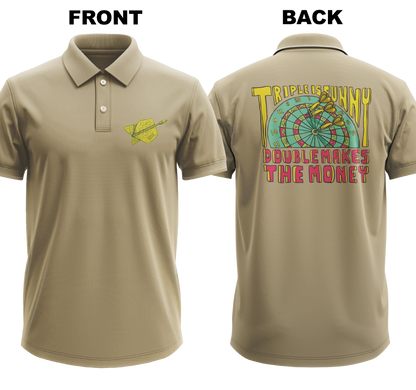 Drifit Polo Shirt: Triple Funny (Front & Back)