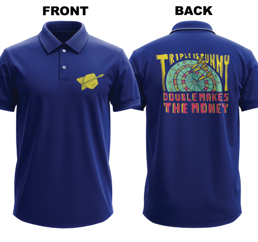 Drifit Polo Shirt: Triple Funny (Front & Back)