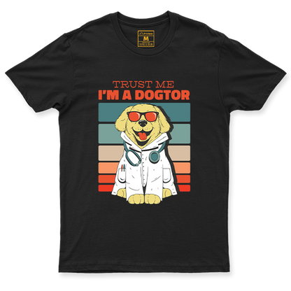 C.  Spandex Shirt: Trust Dogtor Golden Retriever