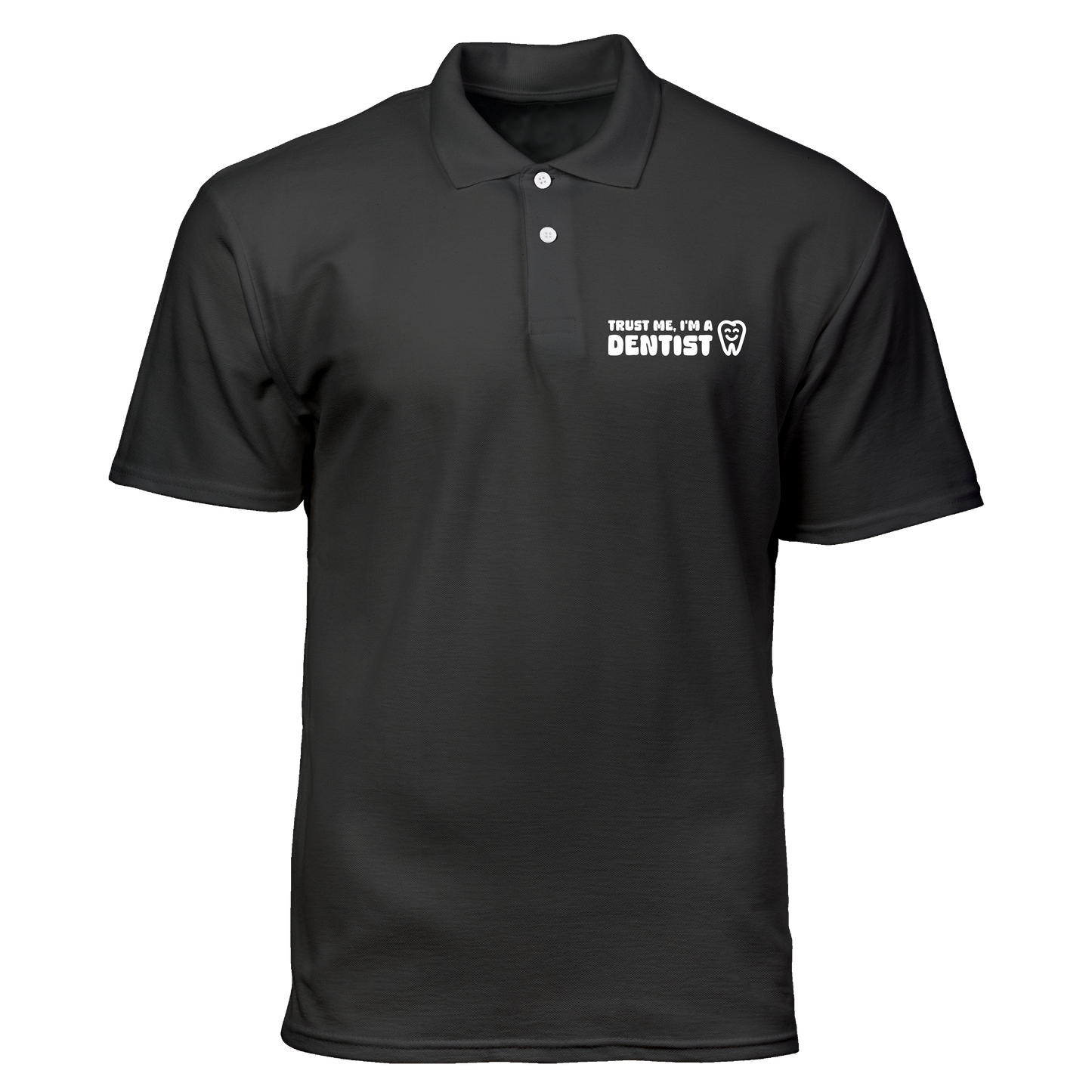 Cotton Polo Shirt: Trust-Me I'm A Dentist Pocket