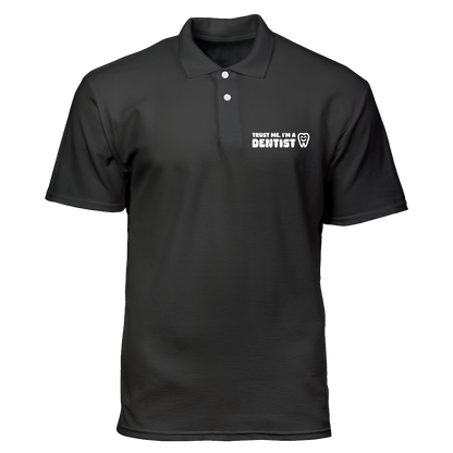 Cotton Polo Shirt: Trust-Me I'm A Dentist Pocket