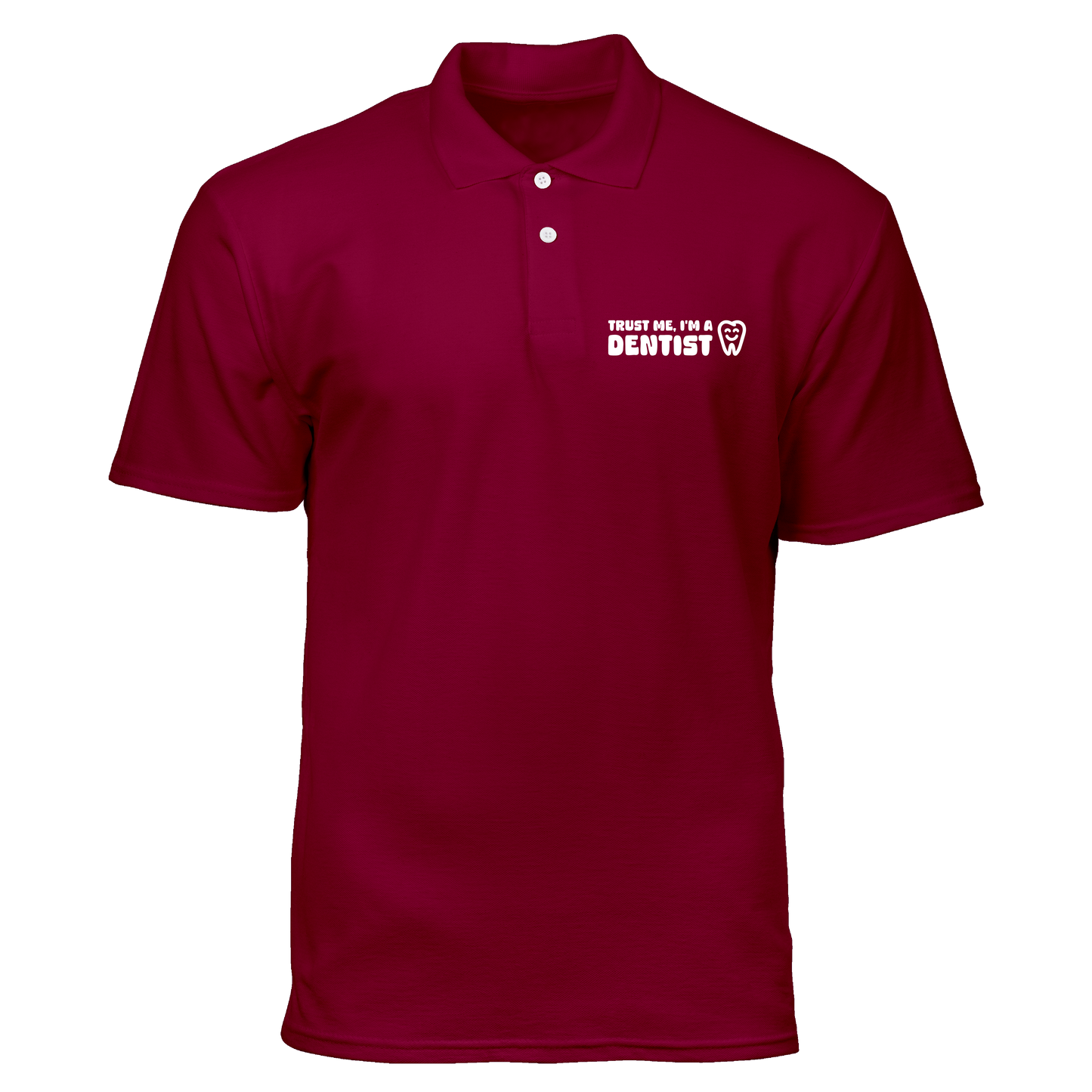 Cotton Polo Shirt: Trust-Me I'm A Dentist Pocket