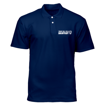 Cotton Polo Shirt: Trust-Me I'm A Dentist Pocket