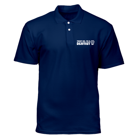 Cotton Polo Shirt: Trust-Me I'm A Dentist Pocket
