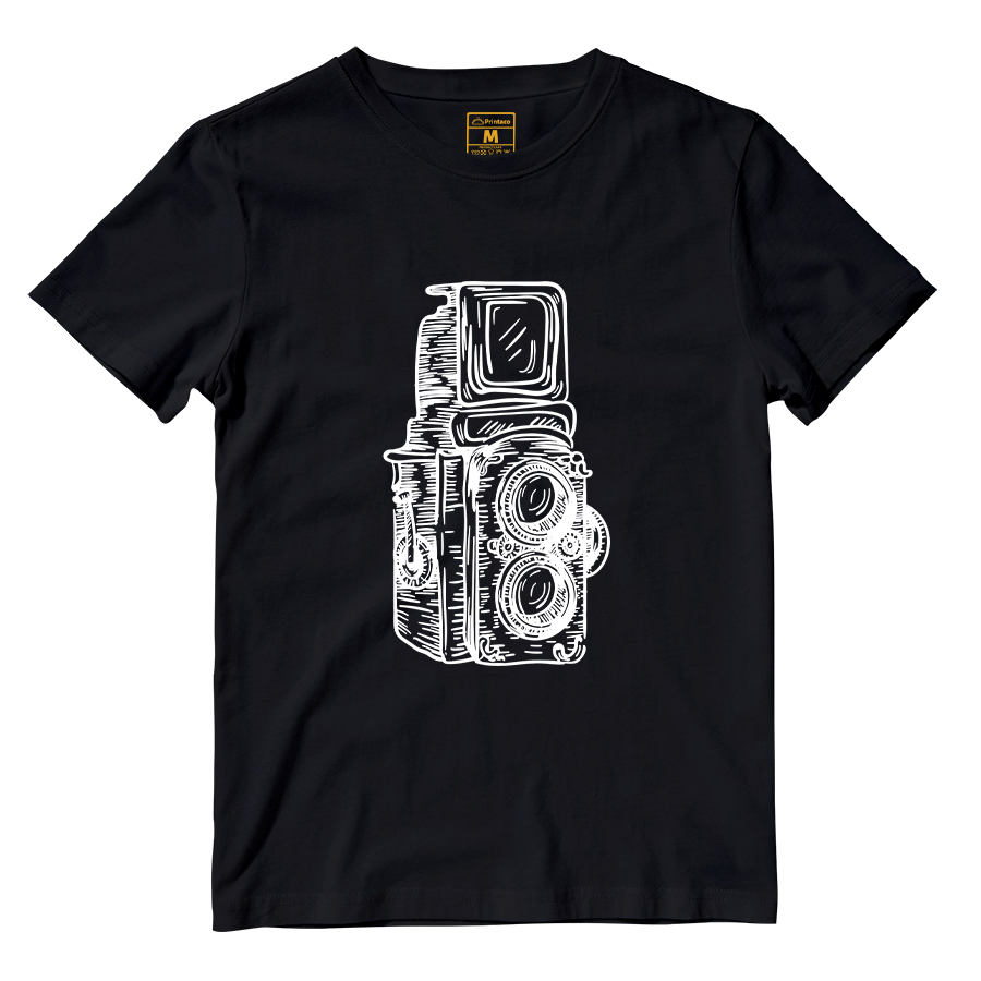 Cotton Shirt: Twin Lens Camera Sketch