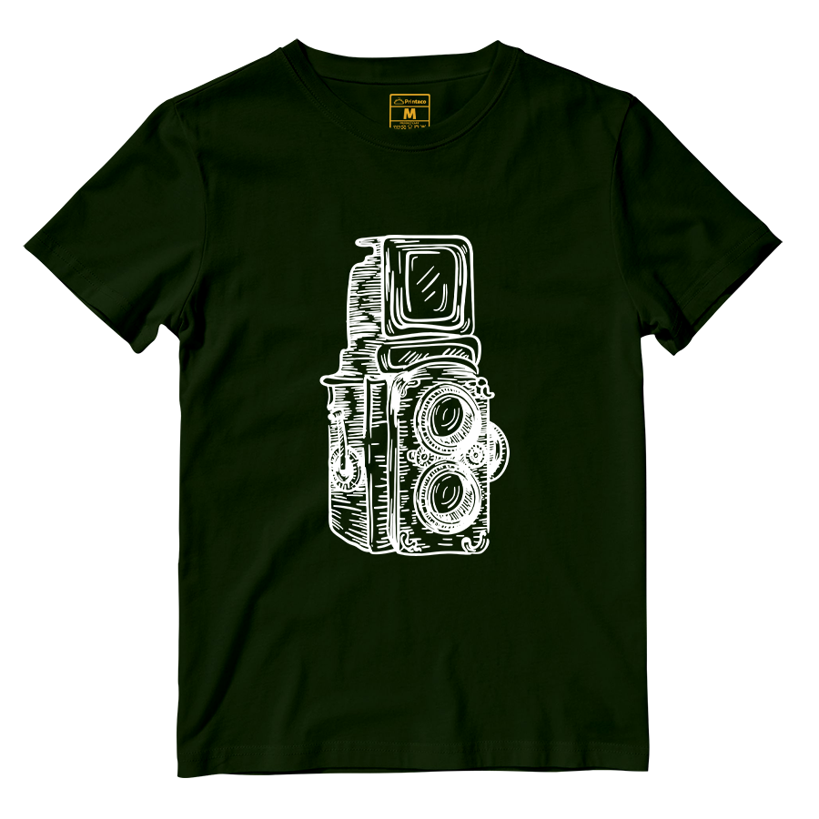 Cotton Shirt: Twin Lens Camera Sketch