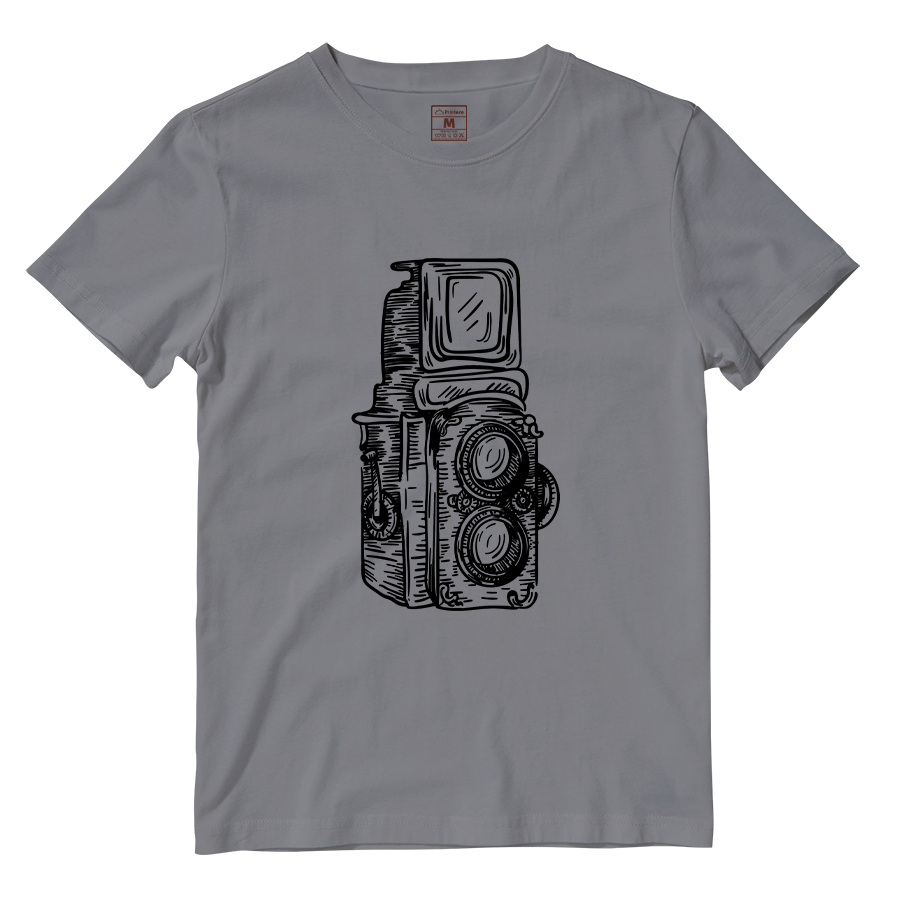 Cotton Shirt: Twin Lens Camera Sketch