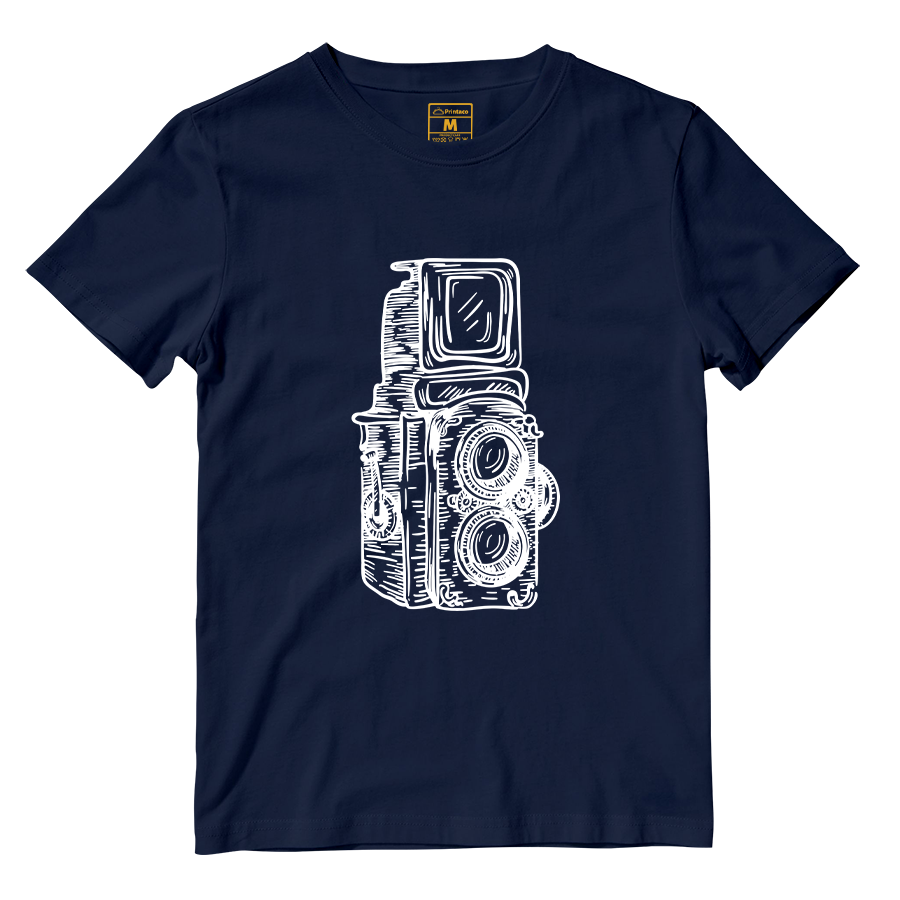 Cotton Shirt: Twin Lens Camera Sketch