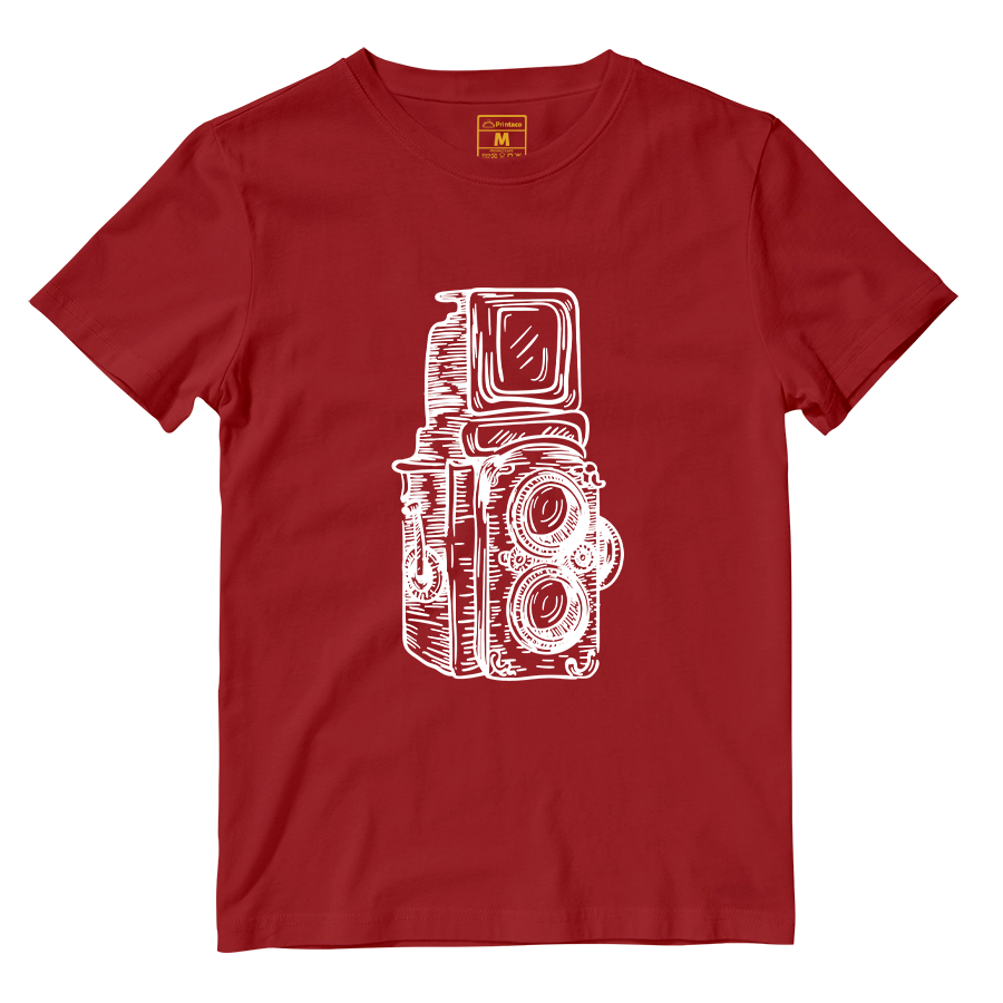 Cotton Shirt: Twin Lens Camera Sketch