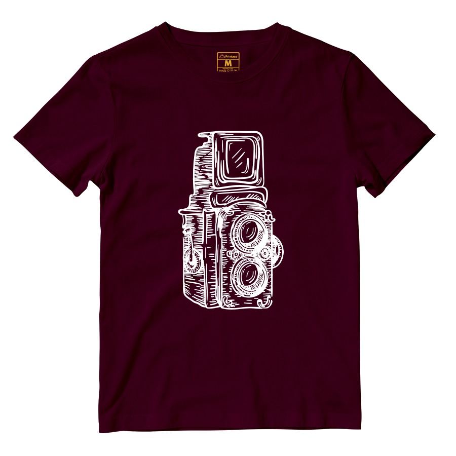 Cotton Shirt: Twin Lens Camera Sketch