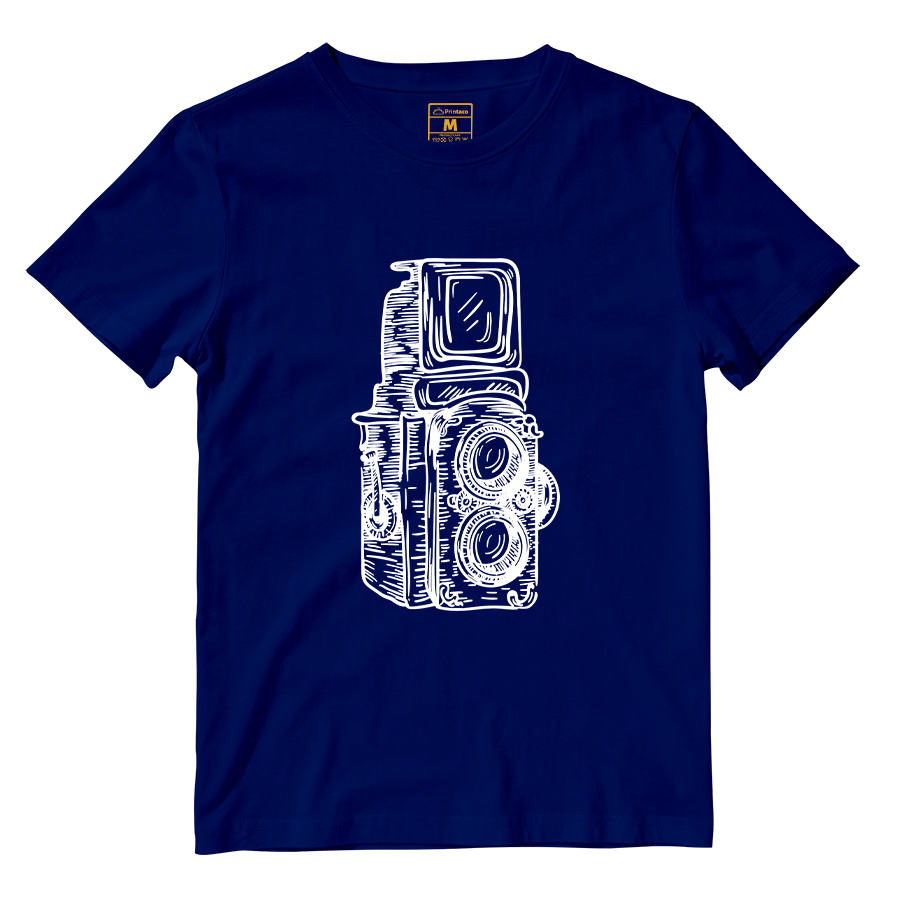 Cotton Shirt: Twin Lens Camera Sketch