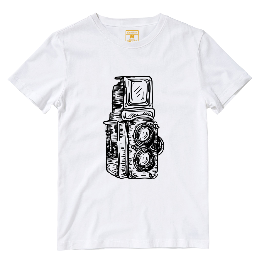 Cotton Shirt: Twin Lens Camera Sketch