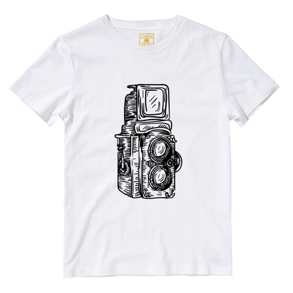 Cotton Shirt: Twin Lens Camera Sketch