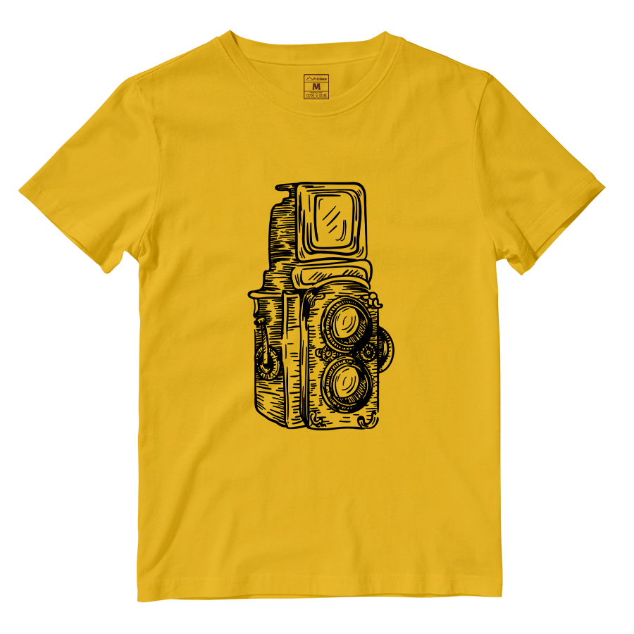Cotton Shirt: Twin Lens Camera Sketch