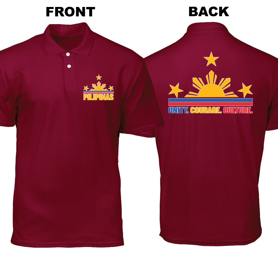 Cotton Polo Shirt: Unity Courage Culture (Front and Back)