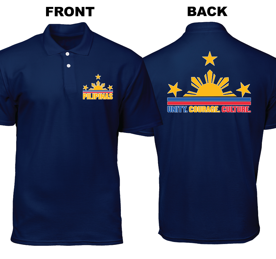 Cotton Polo Shirt: Unity Courage Culture (Front and Back)