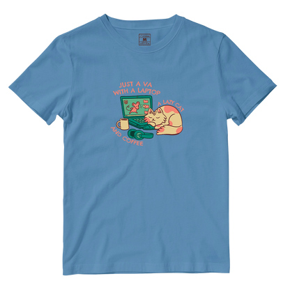 Cotton Shirt: VA Cat and Coffee