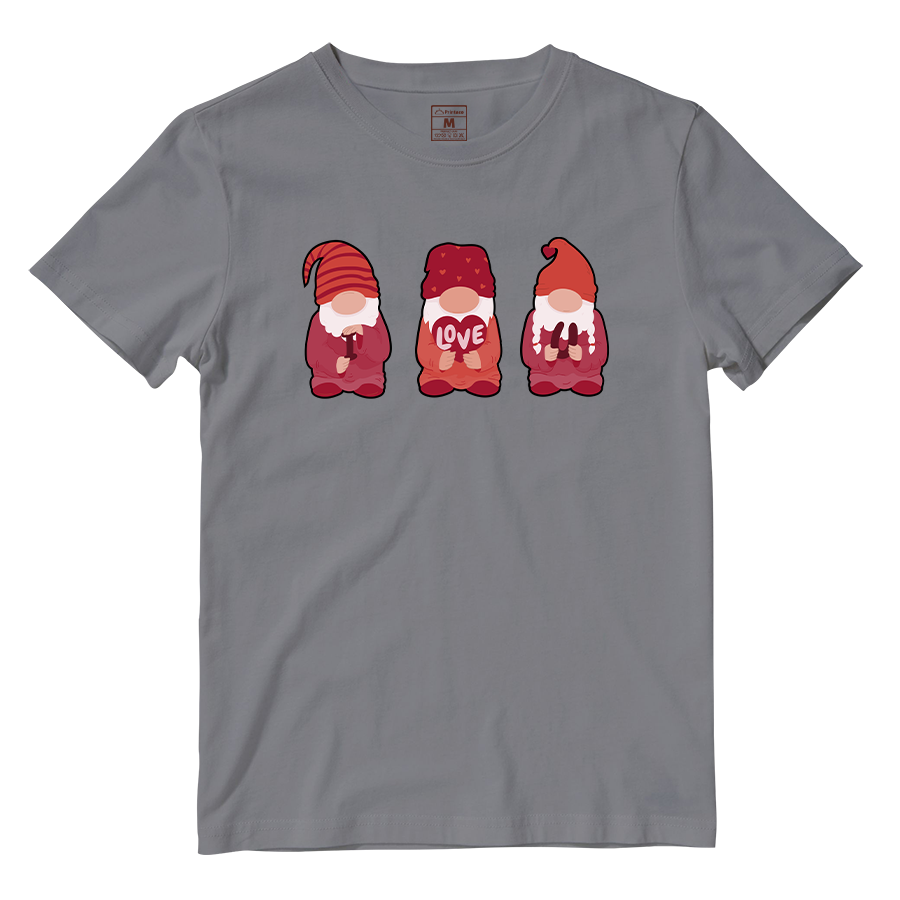 Cotton Shirt: Valentines Day Cute Gnomes