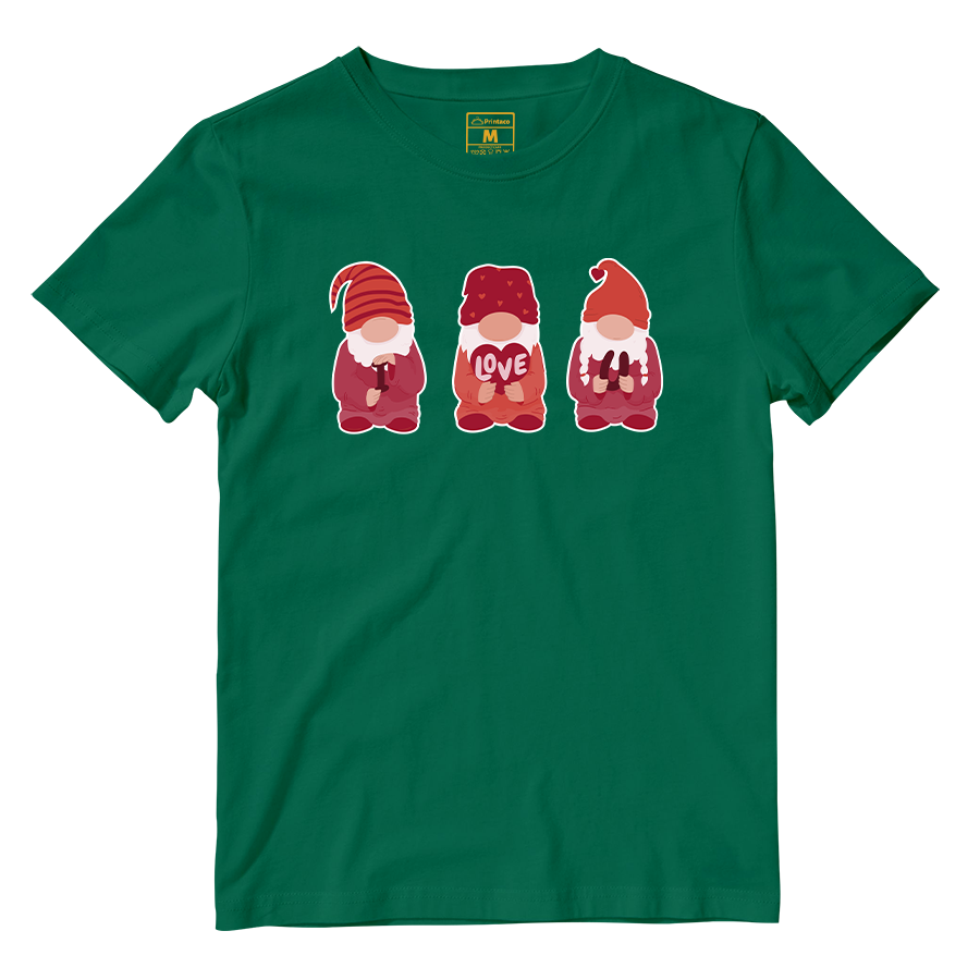 Cotton Shirt: Valentines Day Cute Gnomes