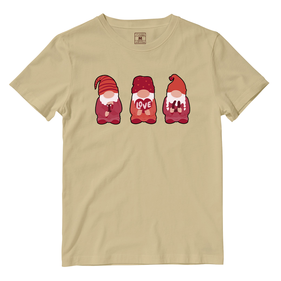 Cotton Shirt: Valentines Day Cute Gnomes