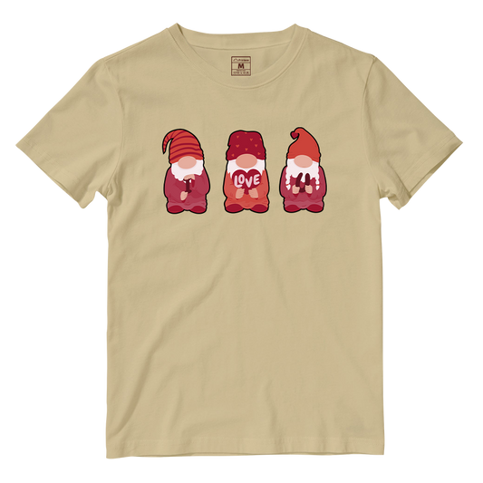 Cotton Shirt: Valentines Day Cute Gnomes