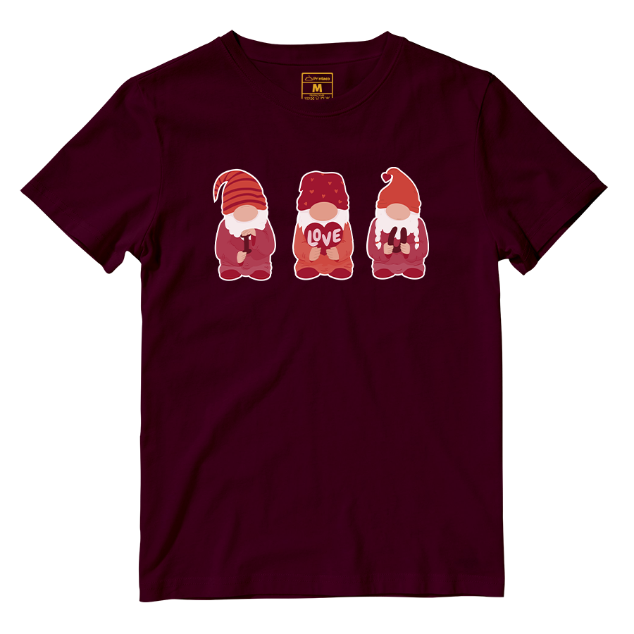 Cotton Shirt: Valentines Day Cute Gnomes