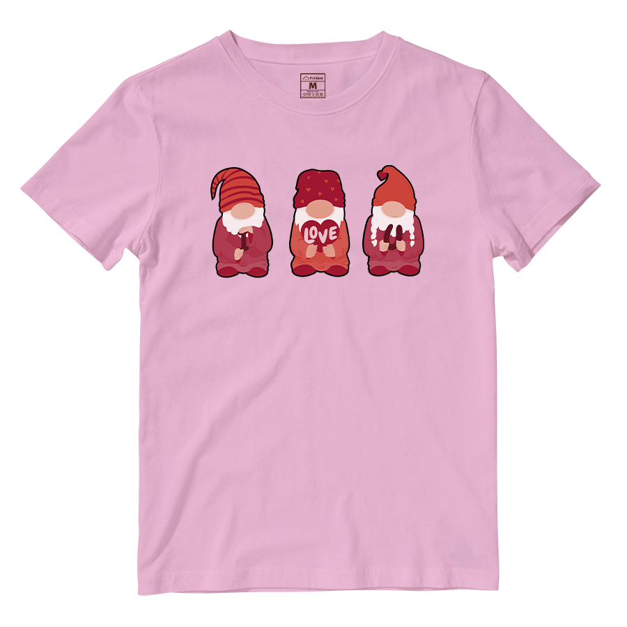 Cotton Shirt: Valentines Day Cute Gnomes