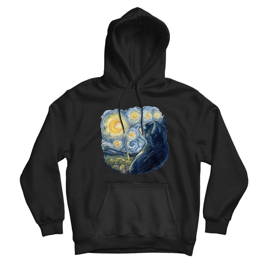 Van Gogh Cat Hoodie