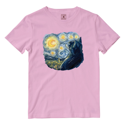 Cotton Shirt: Van Gogh Cat