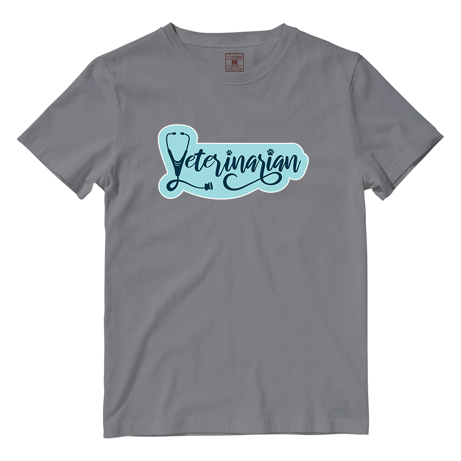 Cotton Shirt: Veterinarian Cursive