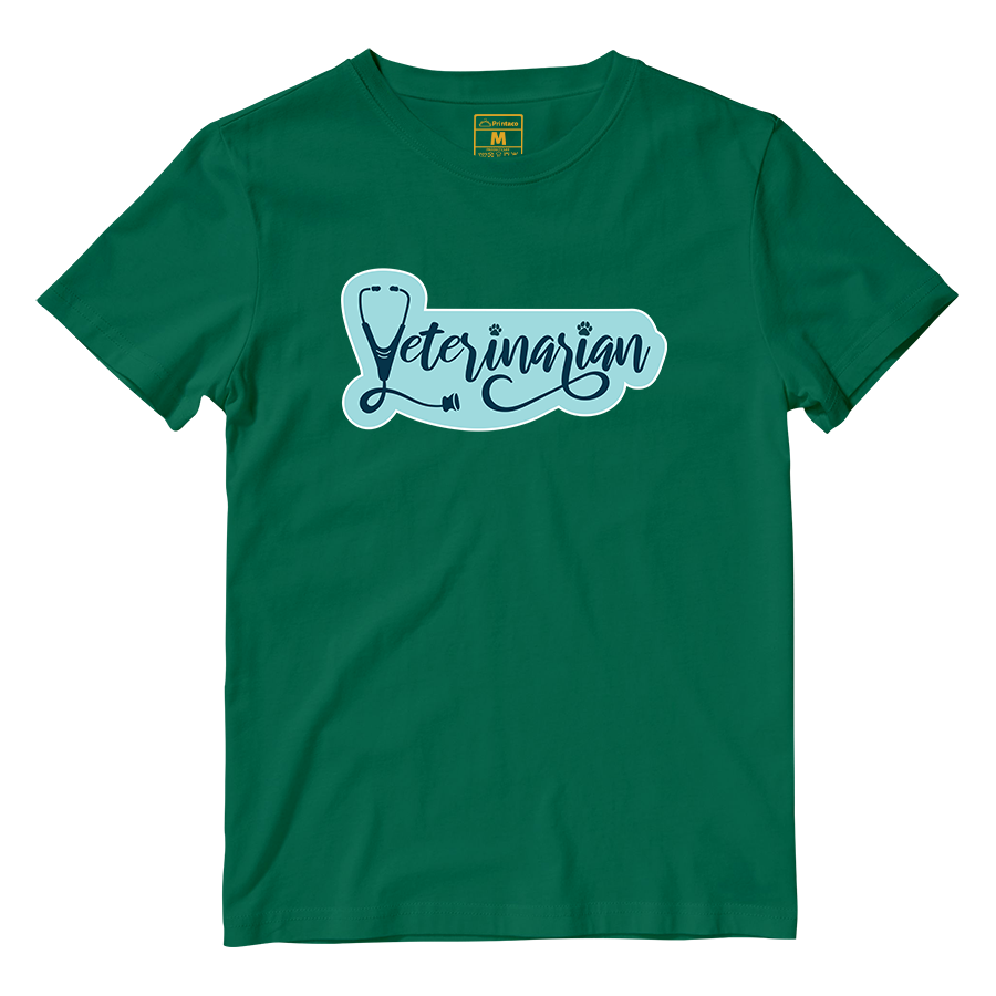 Cotton Shirt: Veterinarian Cursive