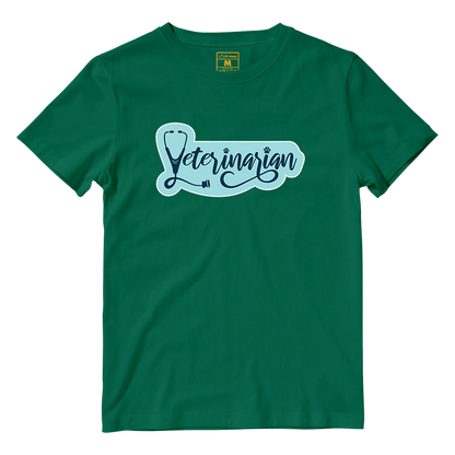 Cotton Shirt: Veterinarian Cursive