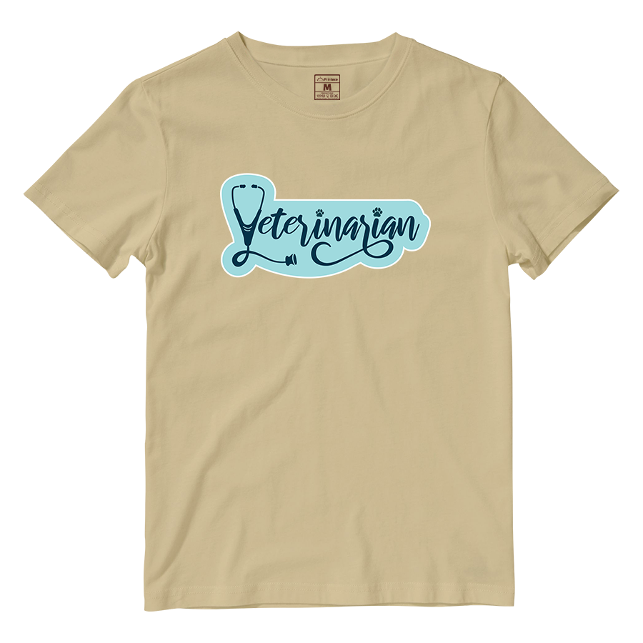 Cotton Shirt: Veterinarian Cursive