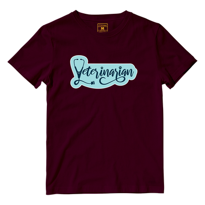 Cotton Shirt: Veterinarian Cursive