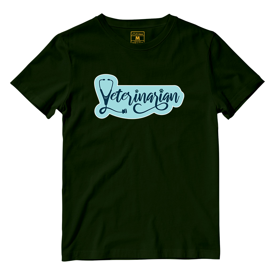 Cotton Shirt: Veterinarian Cursive