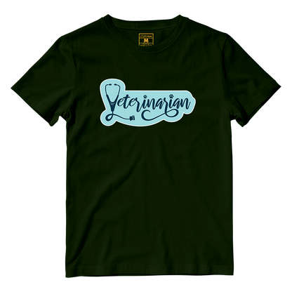 Cotton Shirt: Veterinarian Cursive