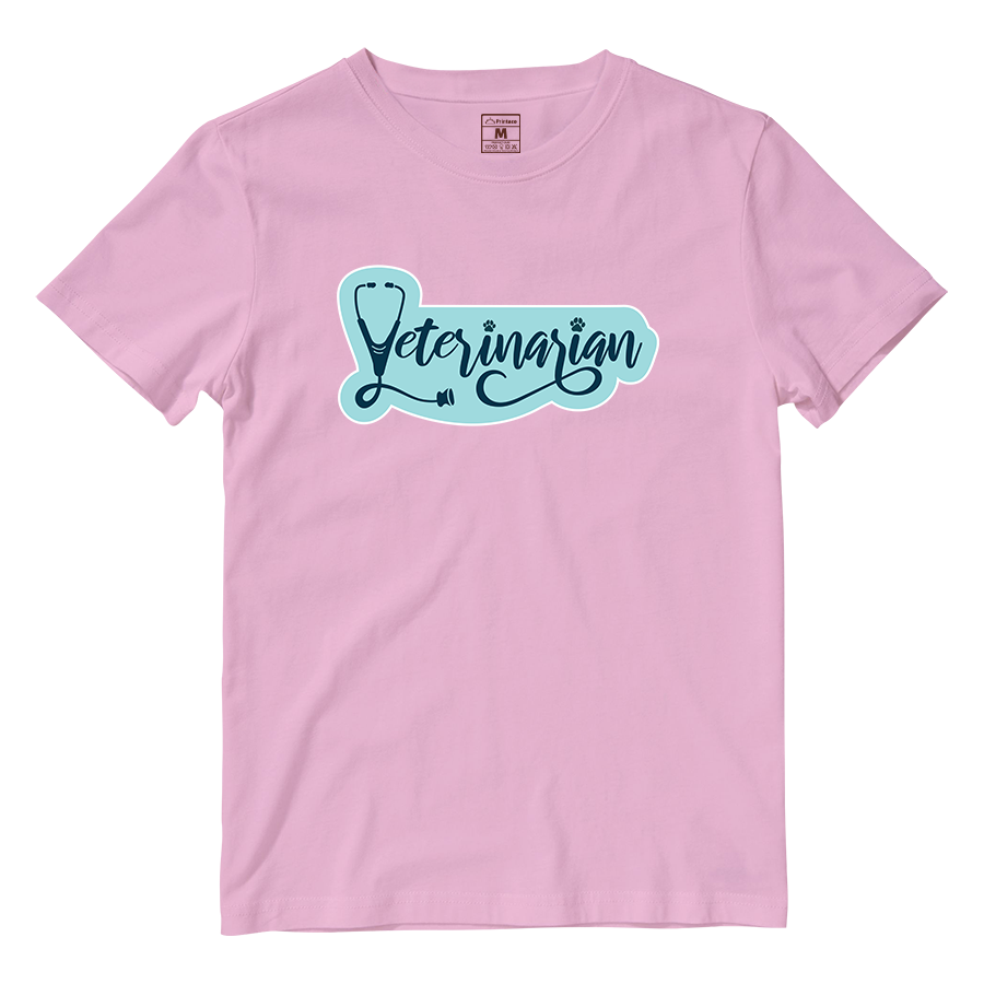 Cotton Shirt: Veterinarian Cursive