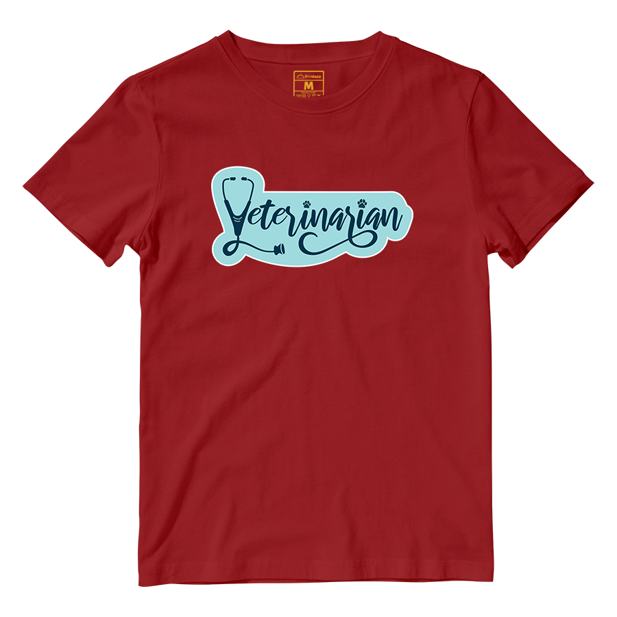 Cotton Shirt: Veterinarian Cursive