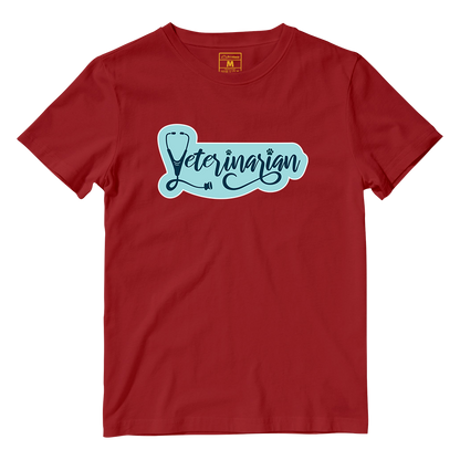 Cotton Shirt: Veterinarian Cursive