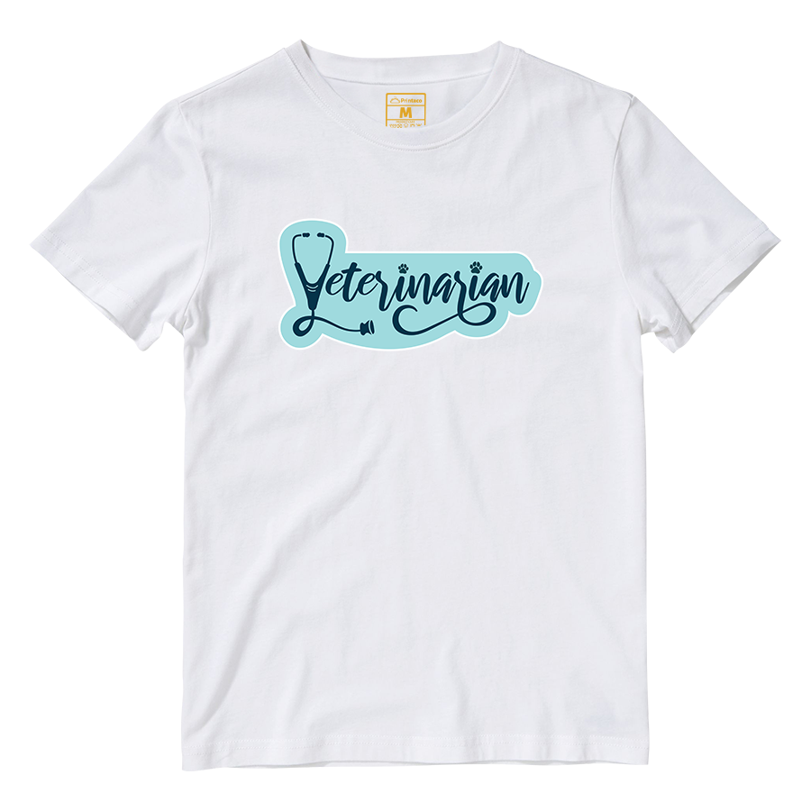 Cotton Shirt: Veterinarian Cursive