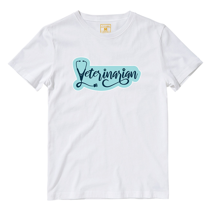 Cotton Shirt: Veterinarian Cursive