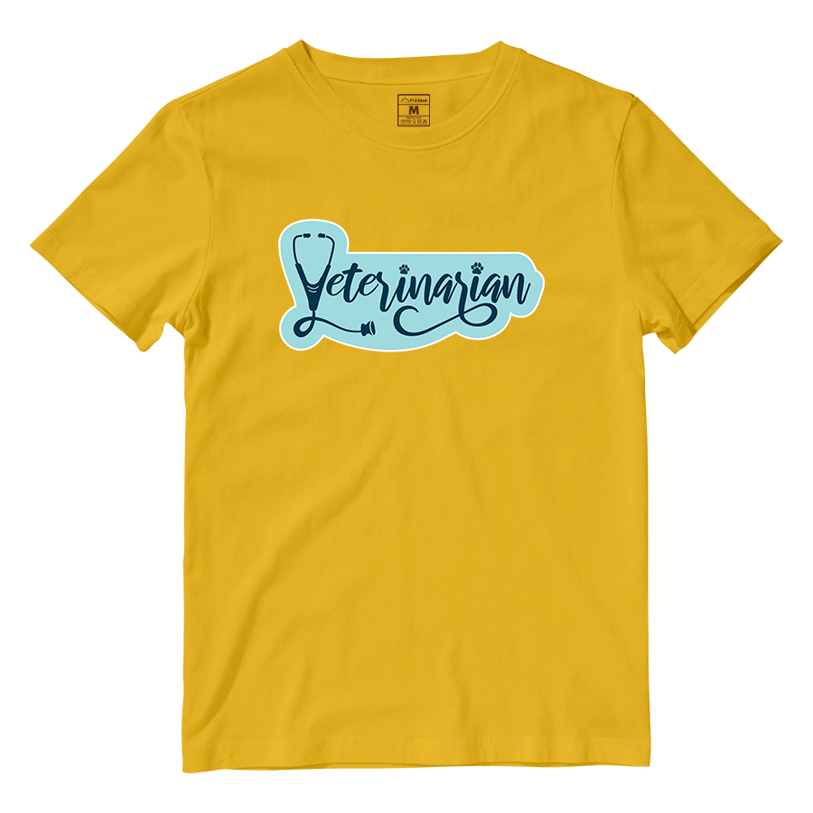 Cotton Shirt: Veterinarian Cursive